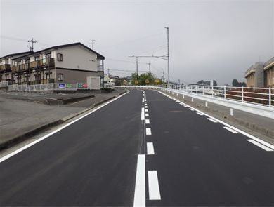 舗装完了後の道路の画像（登り）