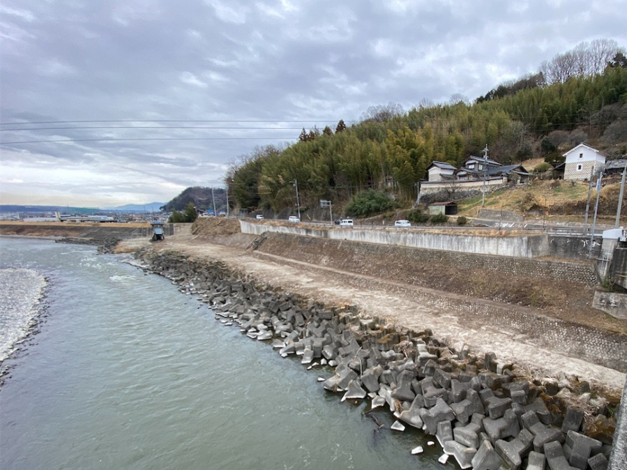 護岸の上空画像