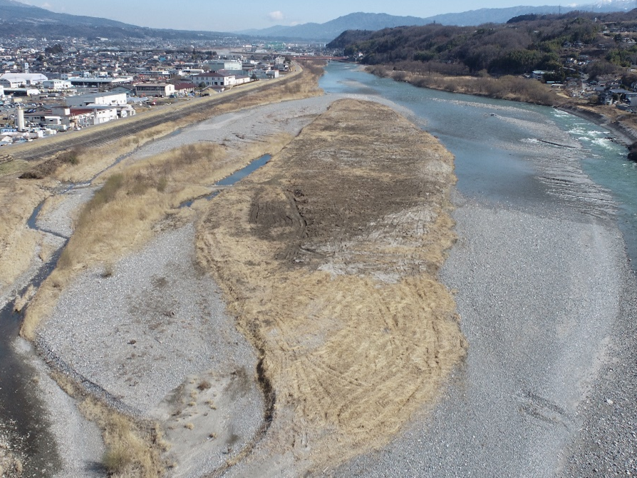 護岸上空からの画像